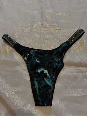 Women’s panties - Dark Green Tropical Print